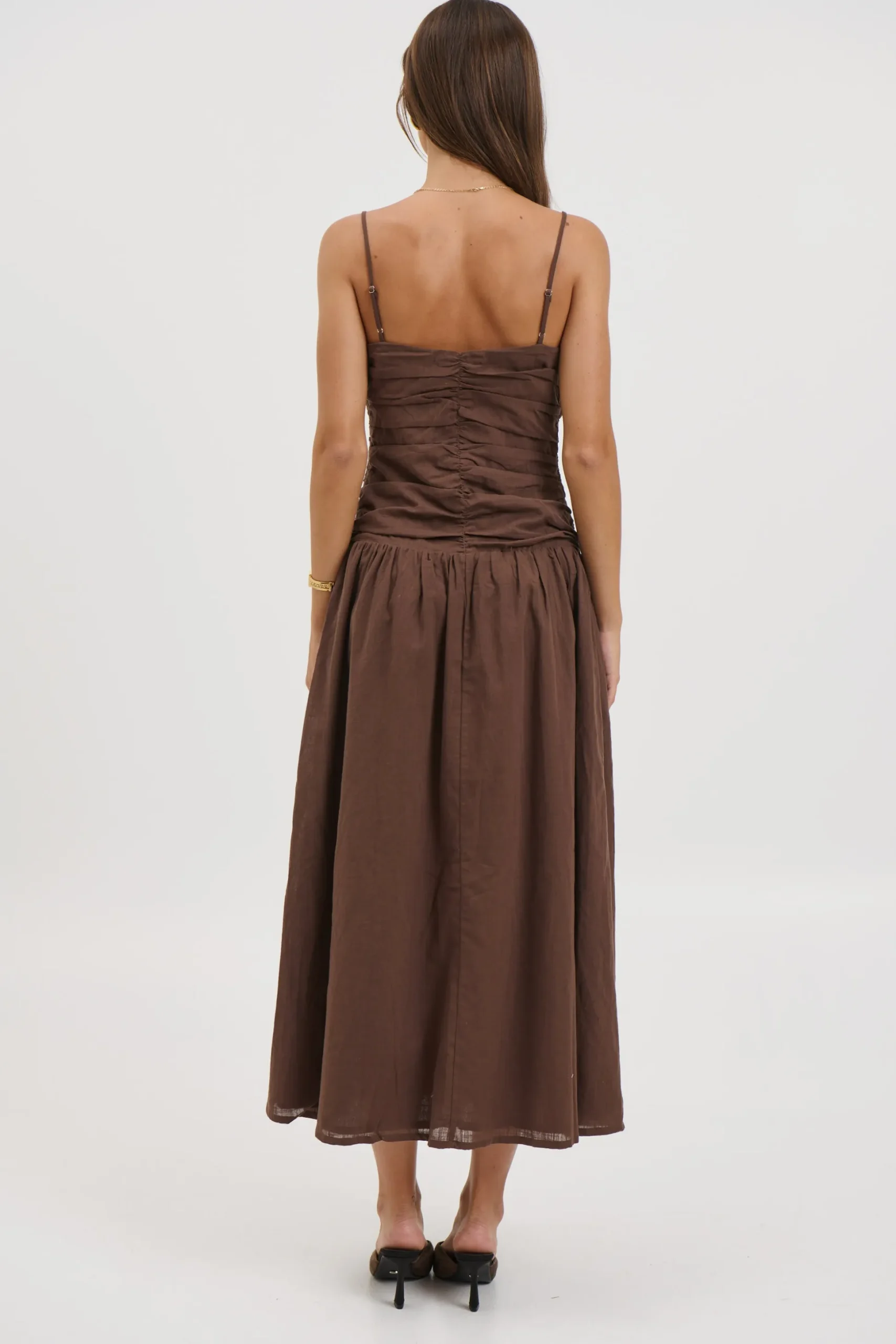 Amity Midi Dress Chocolate