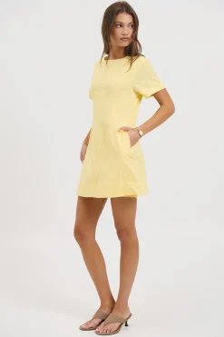 Amy Mini Dress Lemon