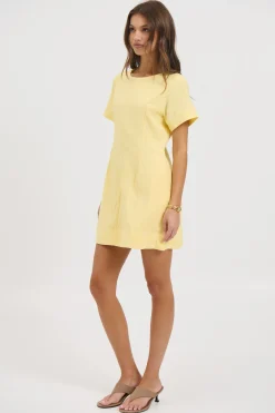 Amy Mini Dress Lemon