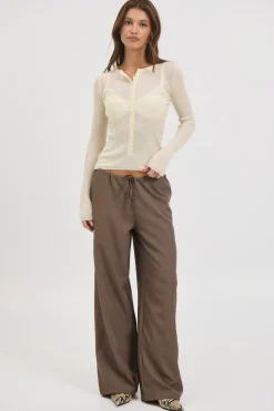 Analisa Sheer Top Beige