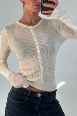 Analisa Sheer Top Beige