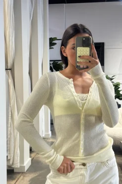 Analisa Sheer Top Beige