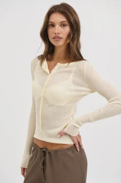 Analisa Sheer Top Beige