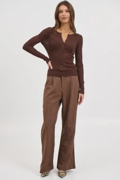 Analisa Sheer Top Chocolate