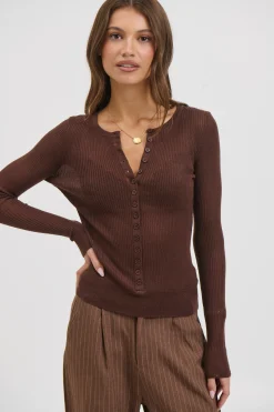 Analisa Sheer Top Chocolate