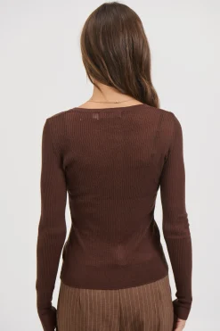 Analisa Sheer Top Chocolate