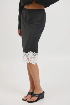 Anchored Midi Skirt Noir