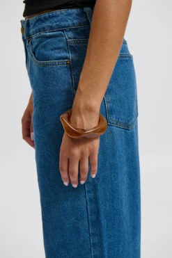 Angular Cuff Bangle Brown