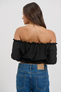 Antonia Off The Shoulder Top Black