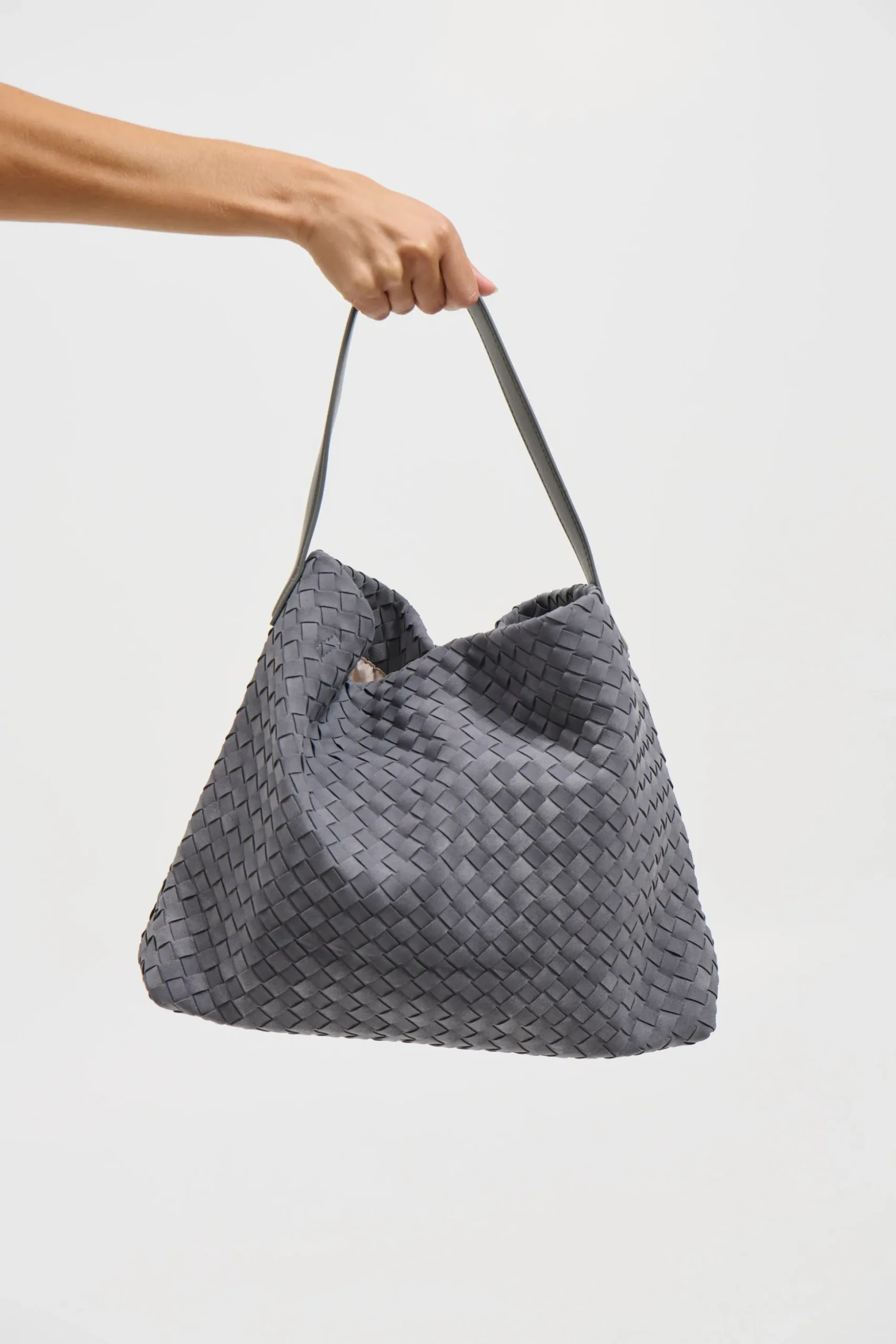 Anya Woven Tote Bag Steel