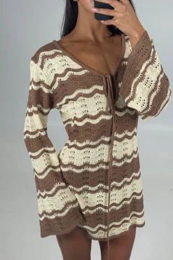 Aria Mini Dress Brown