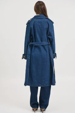 Ashley Trench Coat Dark Denim