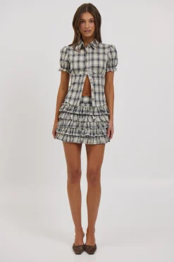 Astra Mini Skirt Beige