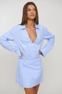 August Shirt Dress Blue
