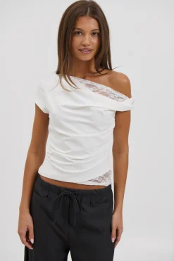 Belle Lace Top White