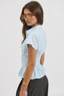 Bianca Short Sleeve Shirt Sky