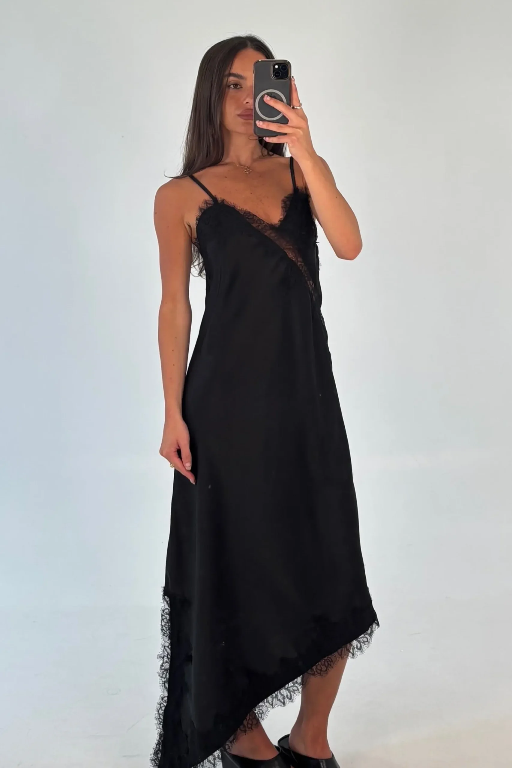 Blair Lace Midi Dress Black