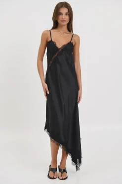 Blair Lace Midi Dress Black