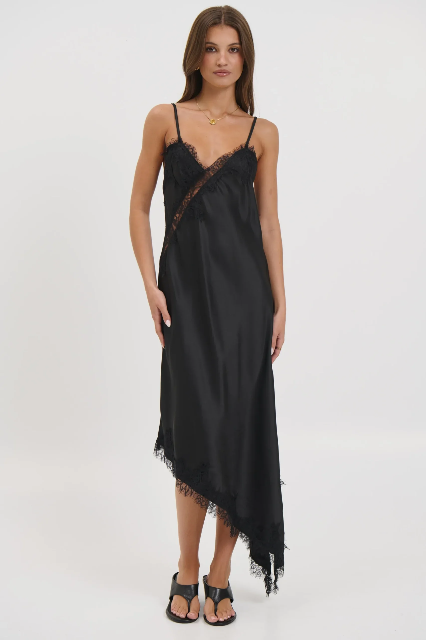 Blair Lace Midi Dress Black