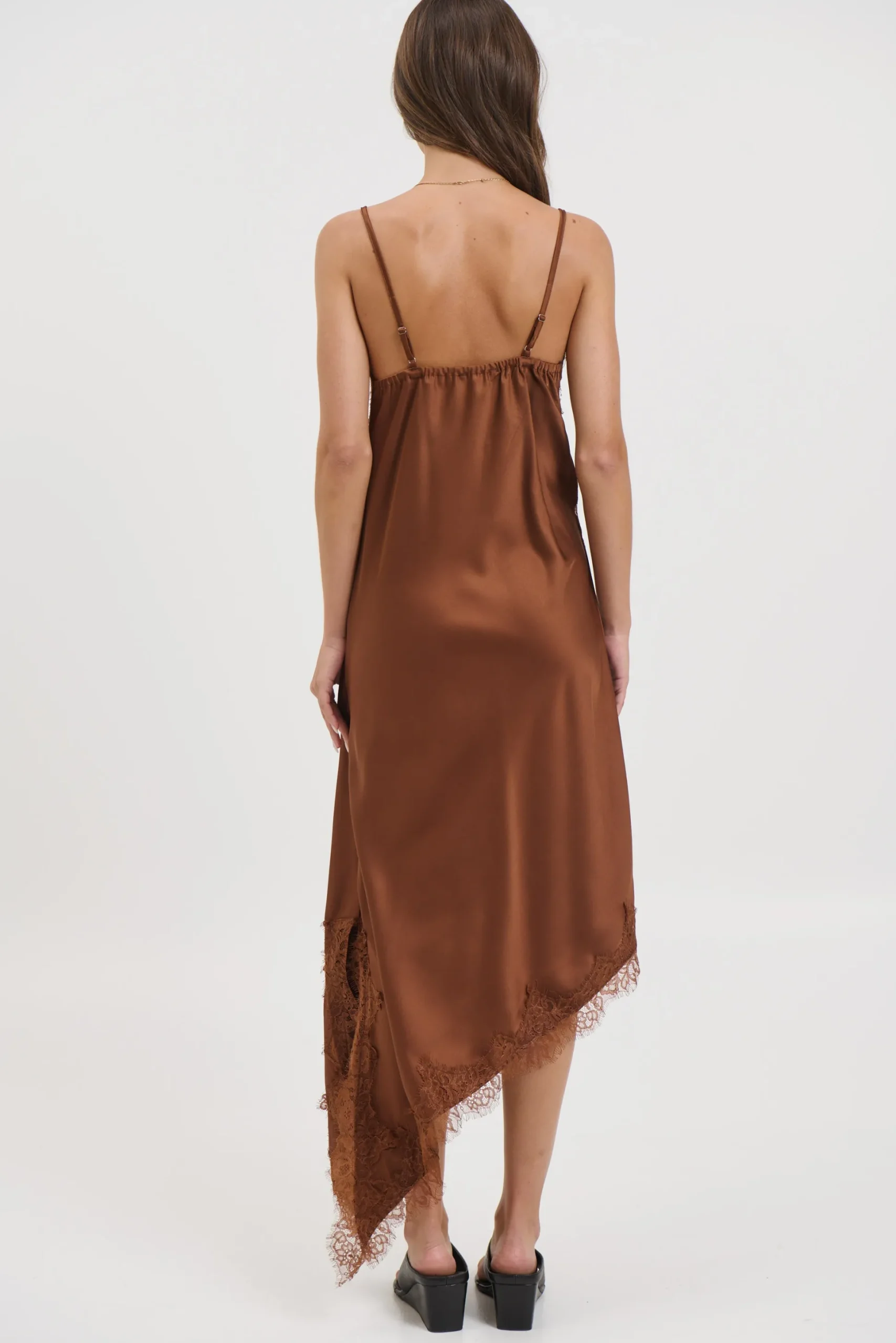 Blair Lace Midi Dress Chocolate