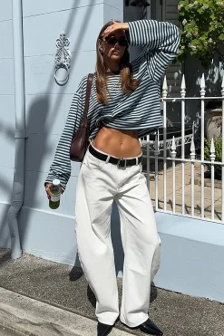 Bloom Long Sleeve Chocolate Sea Stripe