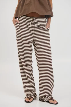 Bloom Pant Dark Chocolate Stripe