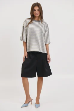 Bloom Short Sleeve Ash Stripe
