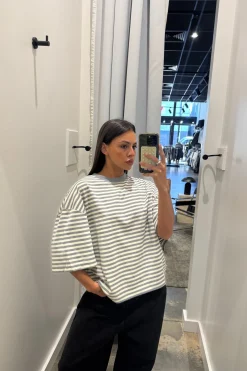 Bloom Short Sleeve Ash Stripe