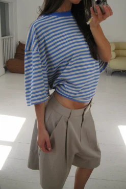 Bloom Short Sleeve Mickey Blue Stripe