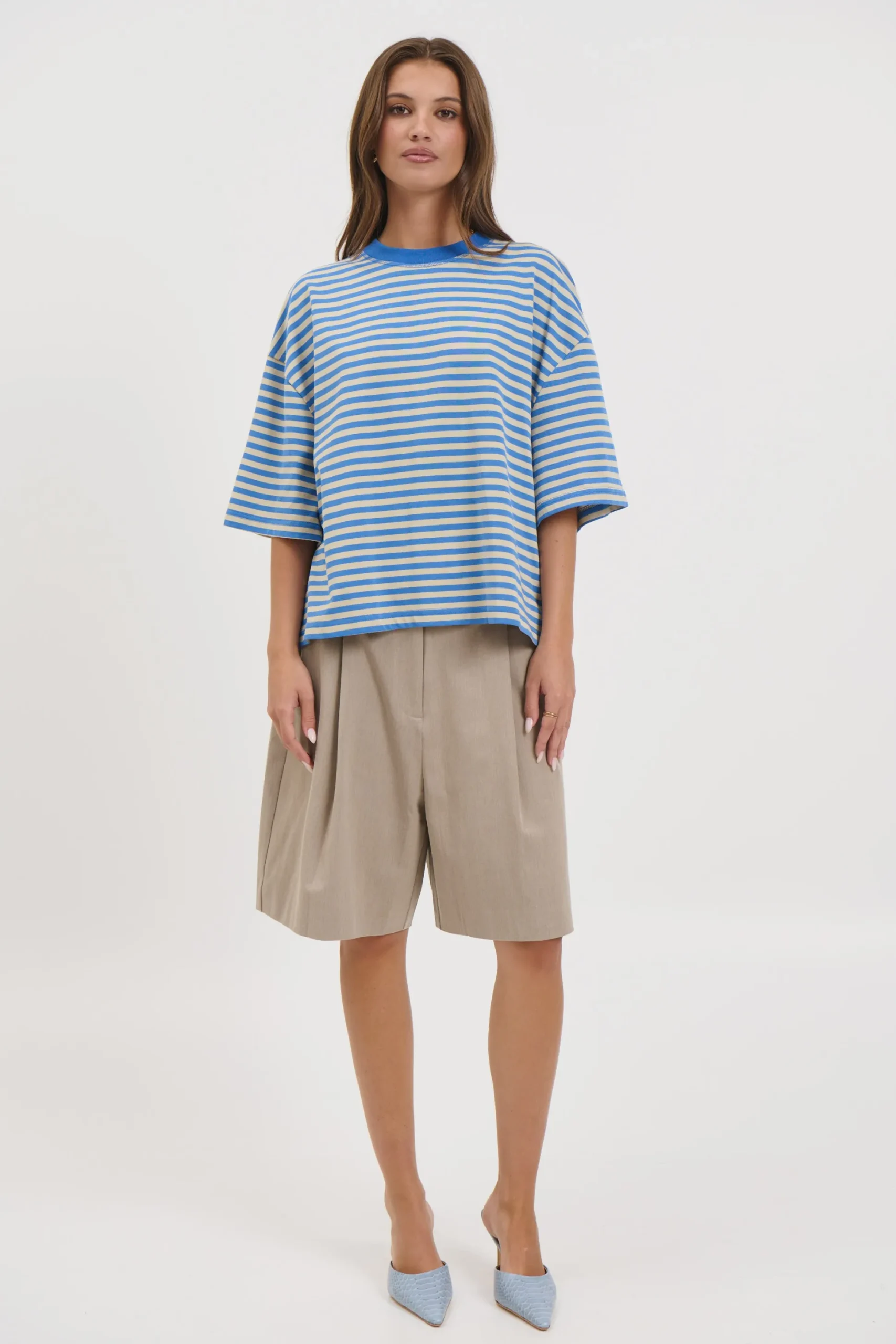 Bloom Short Sleeve Mickey Blue Stripe
