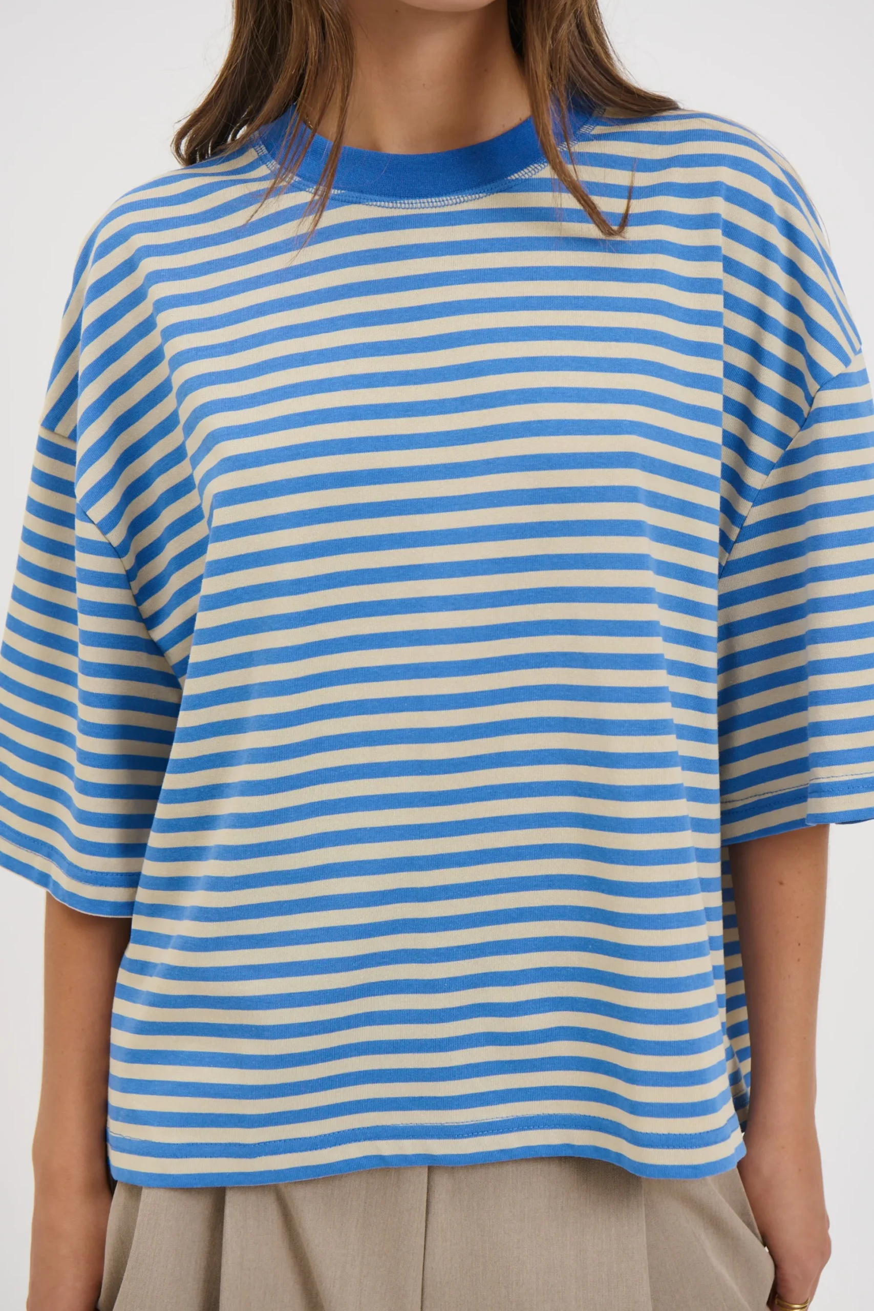 Bloom Short Sleeve Mickey Blue Stripe
