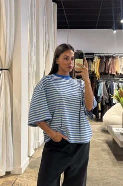 Bloom Short Sleeve Mickey Blue Stripe