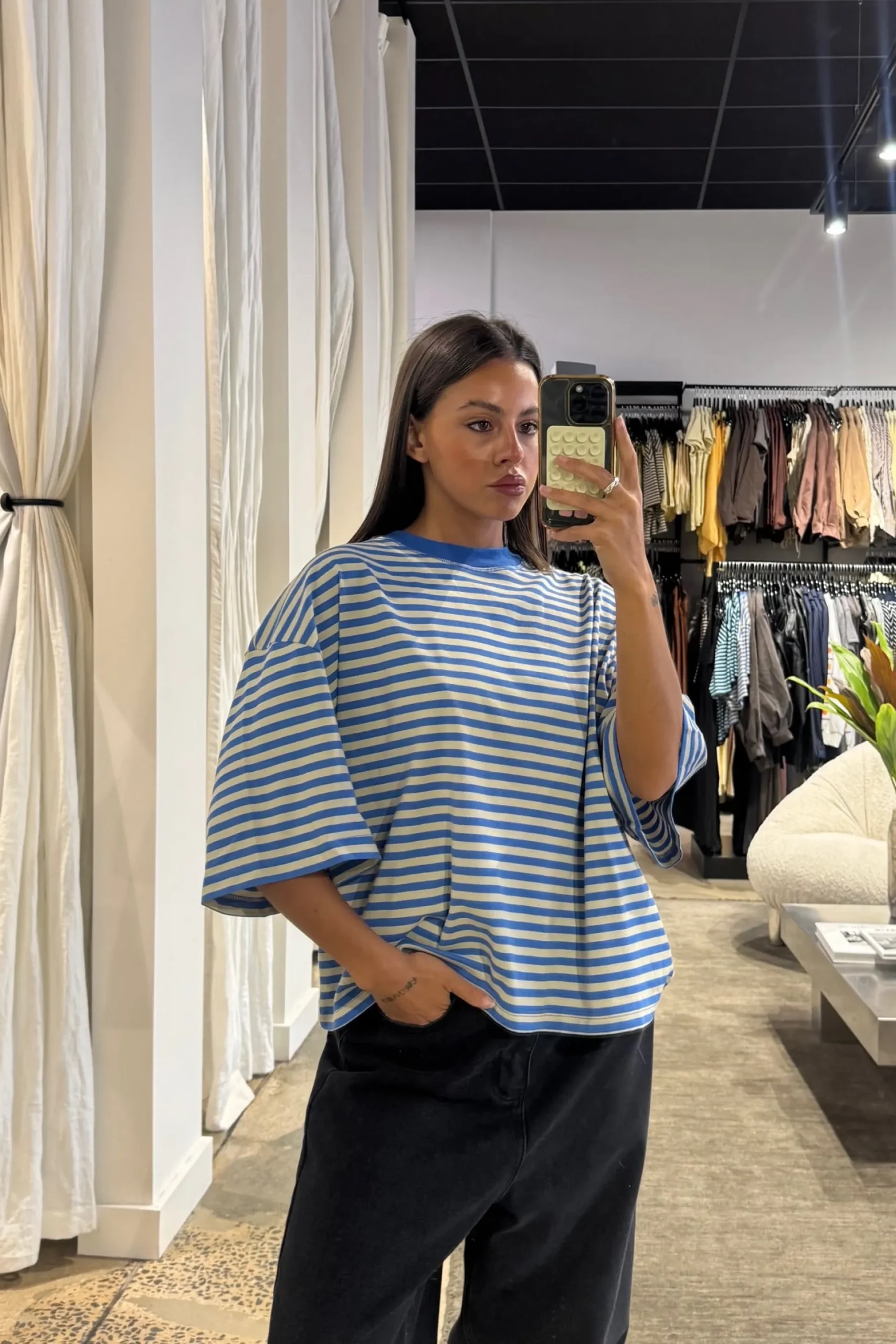 Bloom Short Sleeve Mickey Blue Stripe