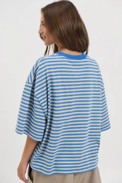 Bloom Short Sleeve Mickey Blue Stripe