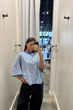 Bloom Short Sleeve Mickey Blue Stripe