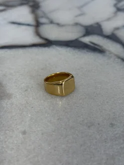 Bold Signet Ring Gold