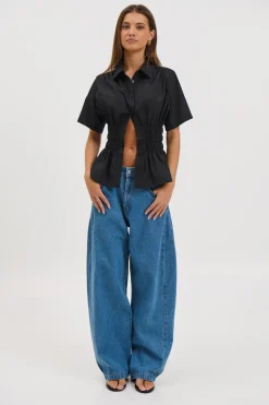 Brooke Short Sleeve Shirt Black