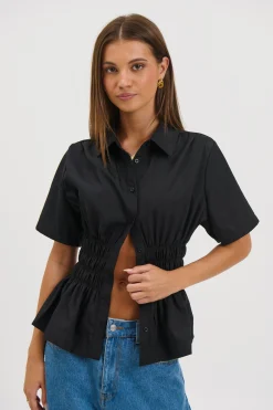 Brooke Short Sleeve Shirt Black