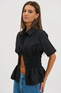 Brooke Short Sleeve Shirt Black