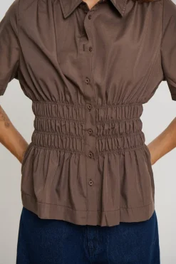Brooke Short Sleeve Shirt Chocolate