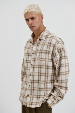 Brooklyn Check Shirt Griege