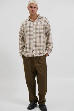 Brooklyn Check Shirt Griege