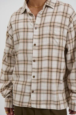 Brooklyn Check Shirt Griege
