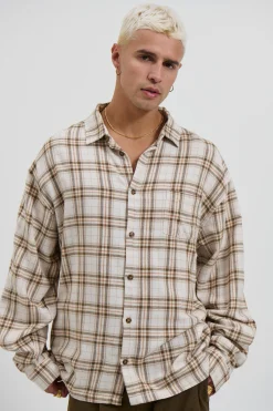 Brooklyn Check Shirt Griege