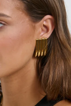 Calista Plate Earring 18K Gold Plated