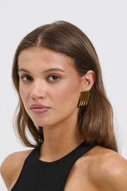 Calista Plate Earring 18K Gold Plated
