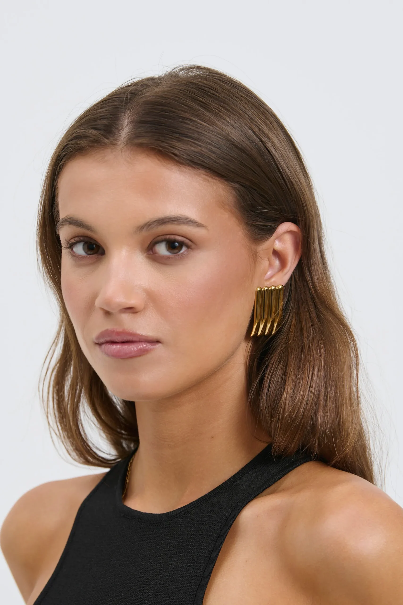 Calista Plate Earring 18K Gold Plated