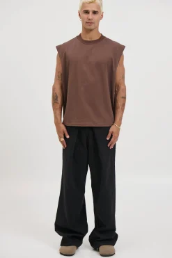 Callin Crop Tank Choc