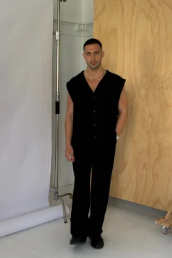 Cassius Knitted Vest Black