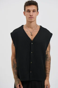 Cassius Knitted Vest Black